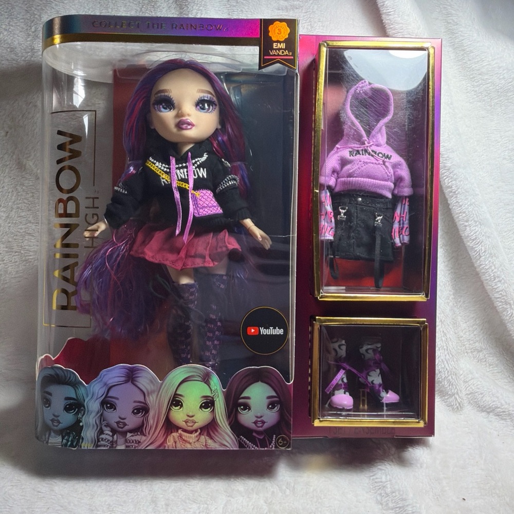 Rainbow High Fashion Doll with Purple Hair